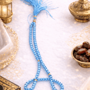 Medium Size Premium 99 Beads Crystal Tasbeeh - Blue