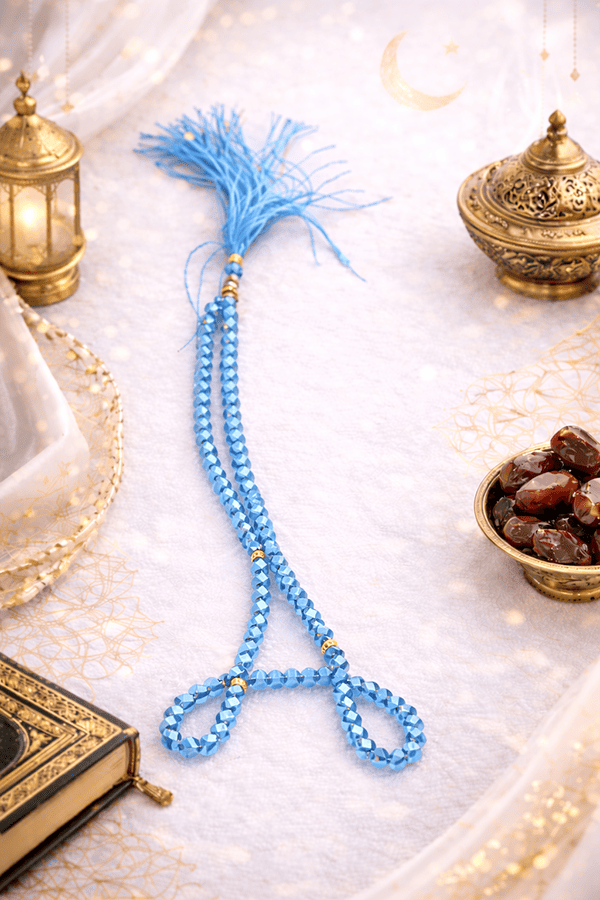 Medium Size Premium 99 Beads Crystal Tasbeeh - Blue Medium Size Premium 99 Beads Crystal Tasbeeh - Blue
