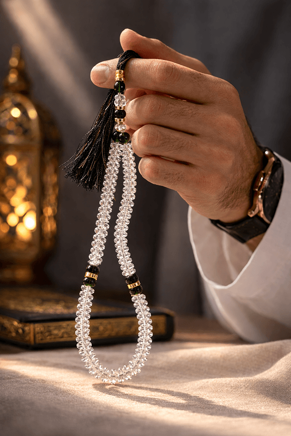 Small Size Premium 99 Beads Crystal Tasbeeh - Black Small Size Premium 99 Beads Crystal Tasbeeh - Black