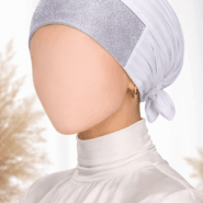Silver Shimmer Hijab Cap