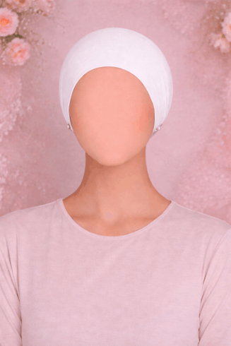 White Hijab Cap