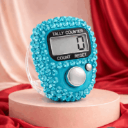 Diamond Zikr Counters - Aqua Blue