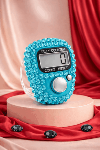 Diamond Zikr Counters - Aqua Blue