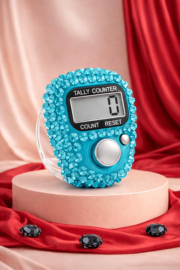 Diamond Zikr Counters - Aqua Blue Diamond Zikr Counters - Aqua Blue