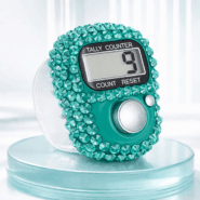 Diamond Zikr Counters - Aqua Green