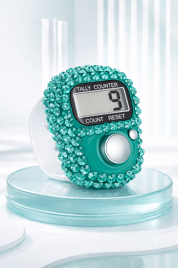 Diamond Zikr Counters - Aqua Green Diamond Zikr Counters - Aqua Green