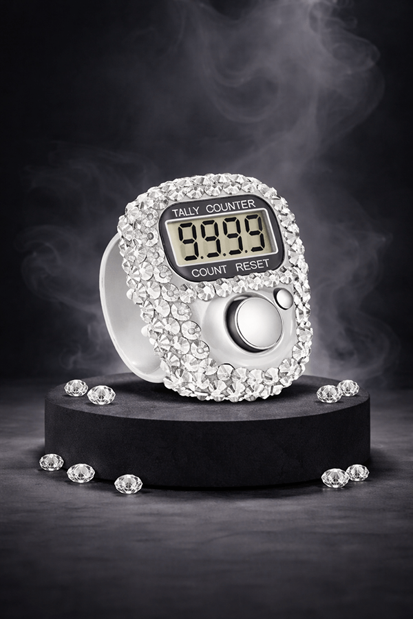 Diamond Zikr Counters - Light Grey Diamond Zikr Counters - Light Grey