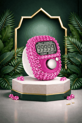 Diamond Zikr Counters - Pink
