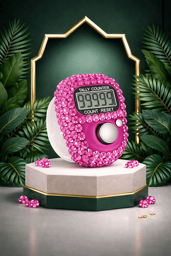 Diamond Zikr Counters - Pink Diamond Zikr Counters - Pink