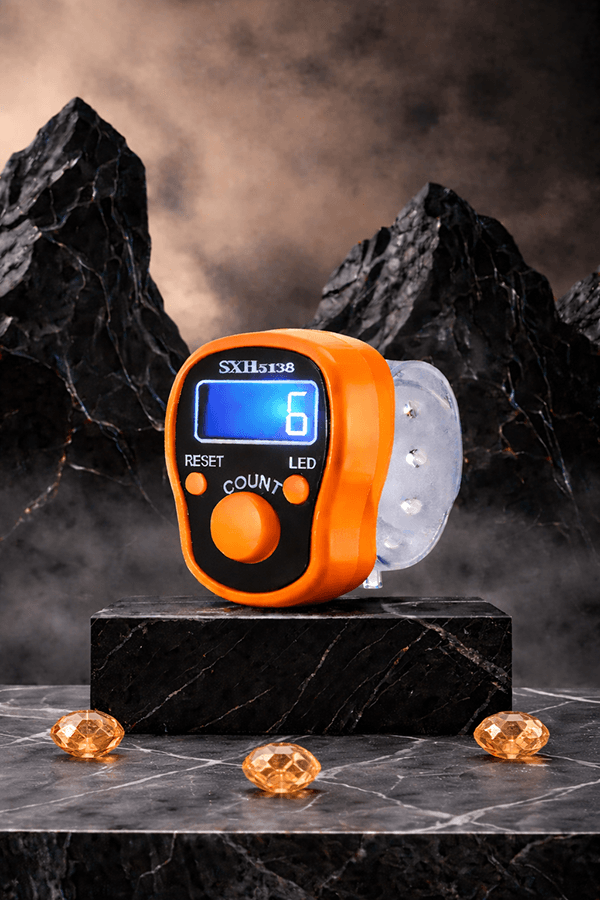 LED Digital Zikr Counters with Box - Orange LED Digital Zikr Counters with Box - Orange