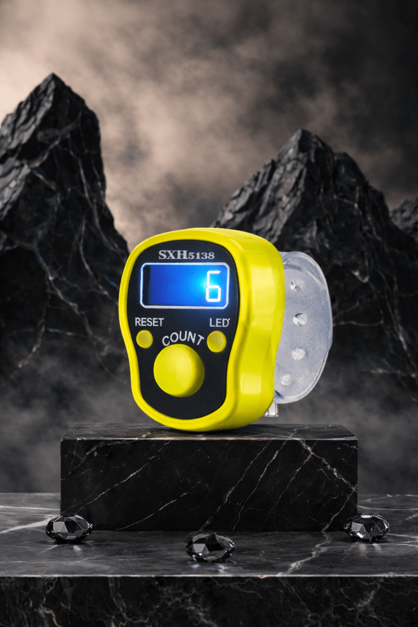 LED Digital Zikr Counters with Box - Yellow LED Digital Zikr Counters with Box - Yellow