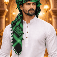 Arabic Scarf, Mushajara, Shemagh - Economic - Dark Green