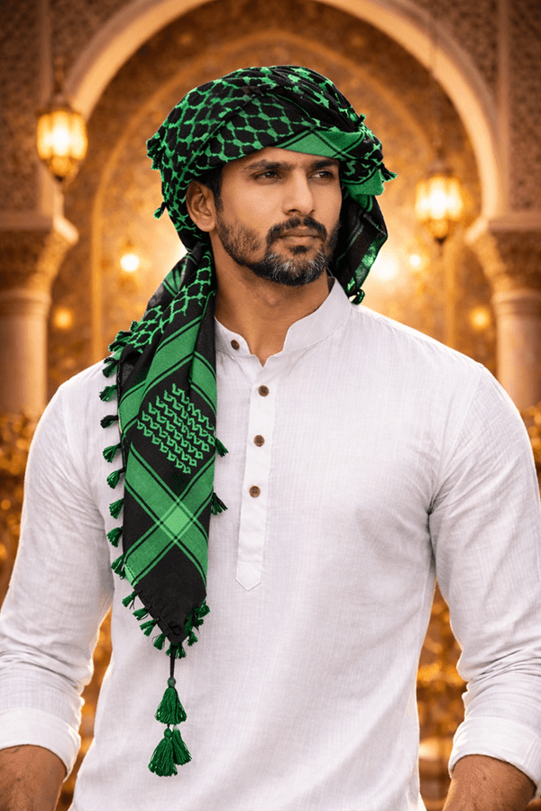 Arabic Scarf, Mushajara, Shemagh - Economic - Dark Green Arabic Scarf, Mushajara, Shemagh - Economic - Dark Green