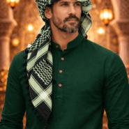 Arabic Scarf, Mushajara, Shemagh - Economic - Light Green