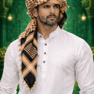 Arabic Scarf, Mushajara, Shemagh - Economic - Orange