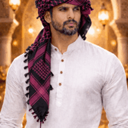 Arabic Scarf, Mushajara, Shemagh - Economic - Red