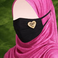 Royal Heart Brooch Mask - For Women
