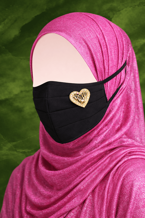 Royal Heart Brooch Mask - For Women Royal Heart Brooch Mask - For Women