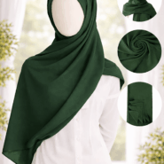 Georgette Scarf - Set 1 - Basic - Deep Forest Green