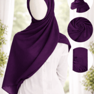 Georgette Scarf - Set 1 - Basic - Deep Plum Purple