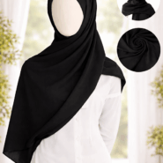 Georgette Scarf - Set 1 - Basic - Jet Black