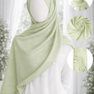 Georgette Scarf - Set 1 - Basic - Light Sage Green
