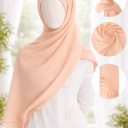 Georgette Scarf - Set 1 - Basic - Peach
