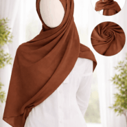 Georgette Scarf - Set 1 - Basic - Rust Brown