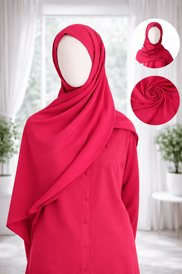 Georgette Scarf - Set 1 - Basic - Soft Pink Georgette Scarf - Set 1 - Basic - Soft Pink