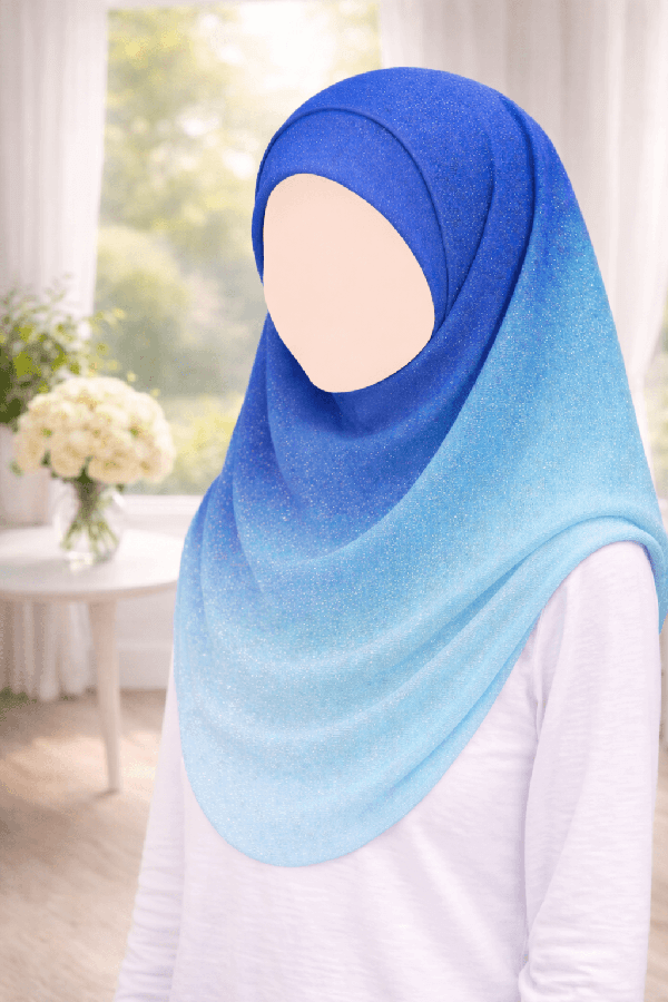 Georgette Scarf - Economic - Ocean Glow Blue Georgette Scarf - Economic - Ocean Glow Blue