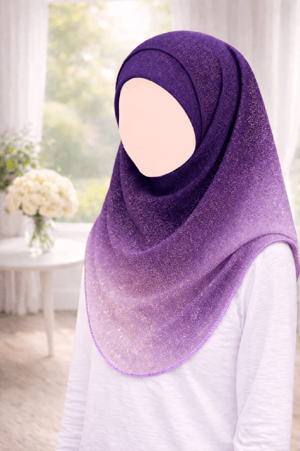 Georgette Scarf - Economic - Plum Lavender Mist Georgette Scarf - Economic - Plum Lavender Mist