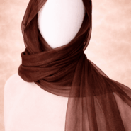 Georgette Scarf - Premium - Dark Brown