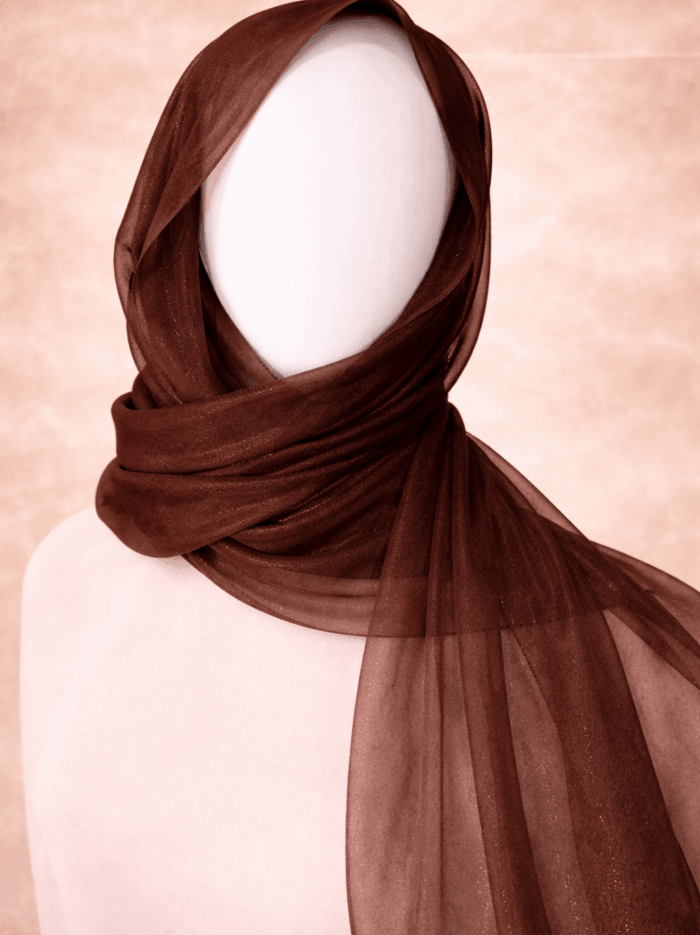 Georgette Scarf - Premium - Dark Brown Georgette Scarf - Premium - Dark Brown
