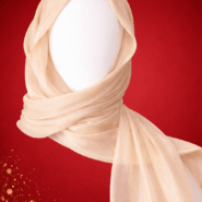 Georgette Scarf - Premium - Ivory Sand