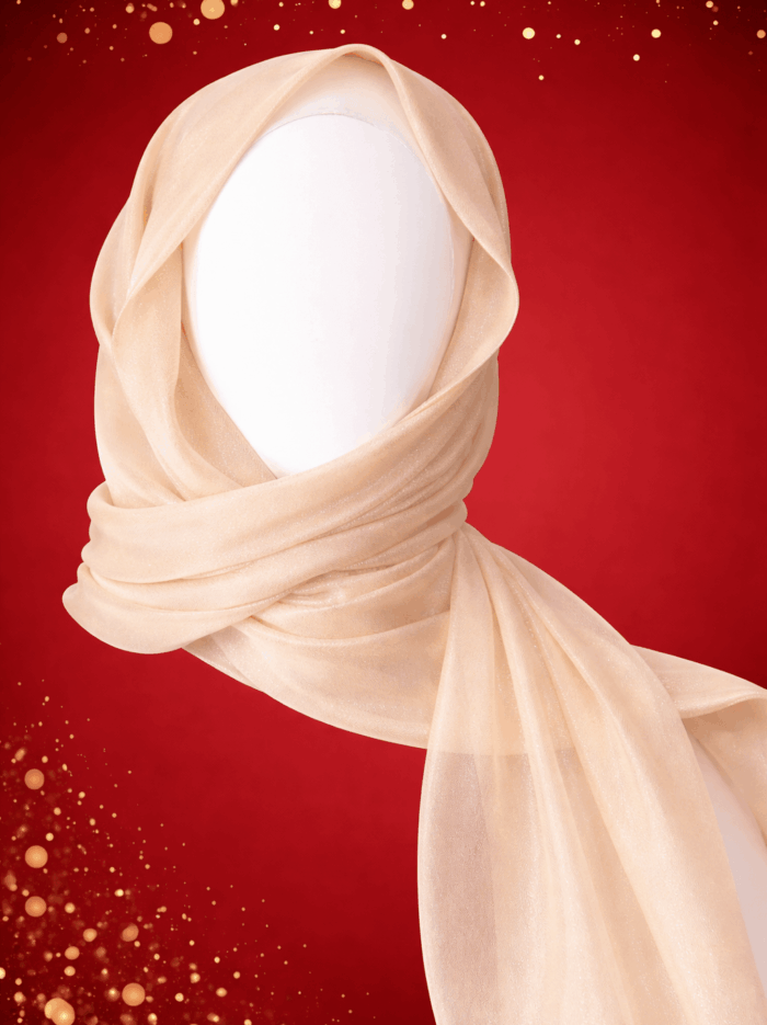 Georgette Scarf - Premium - Ivory Sand Georgette Scarf - Premium - Ivory Sand