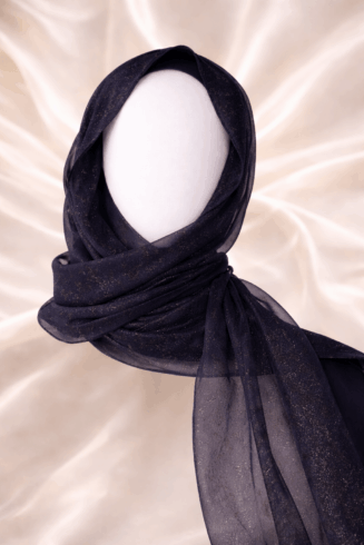 Georgette Scarf - Premium - Midnight Luxe