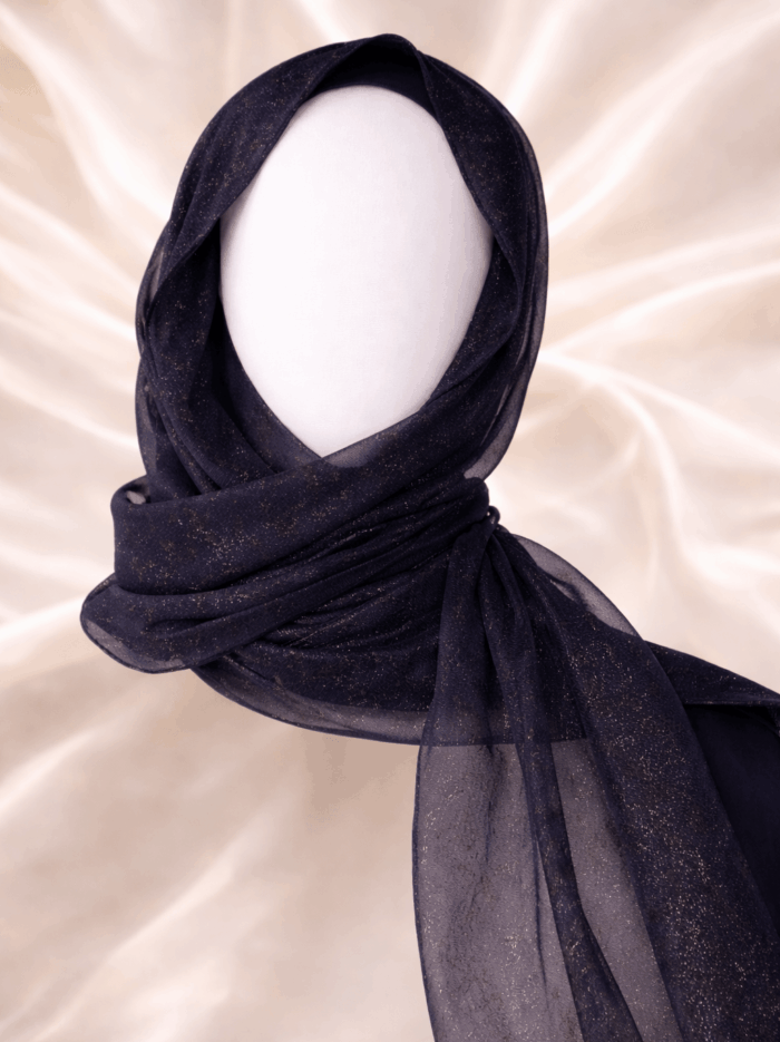 Georgette Scarf - Premium - Midnight Luxe