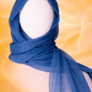 Georgette Scarf - Premium - Ocean Teal Blue