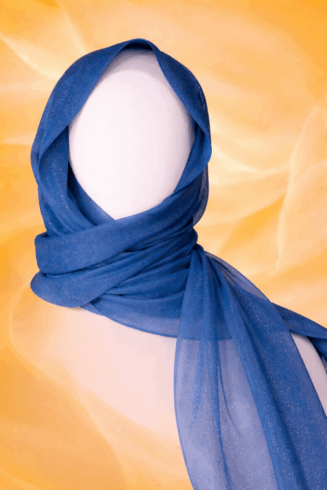 Georgette Scarf - Premium - Ocean Teal Blue