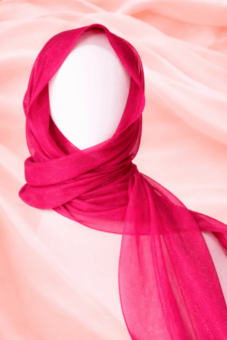 Georgette Scarf - Premium - Rani Pink