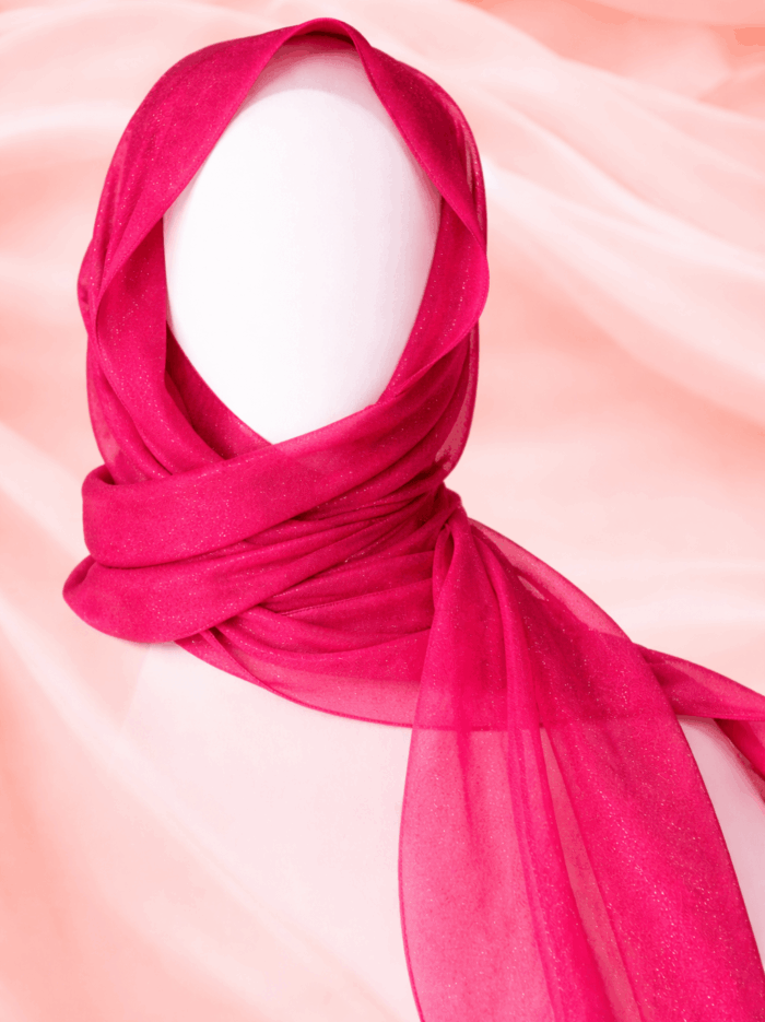 Georgette Scarf - Premium - Rani Pink Georgette Scarf - Premium - Rani Pink
