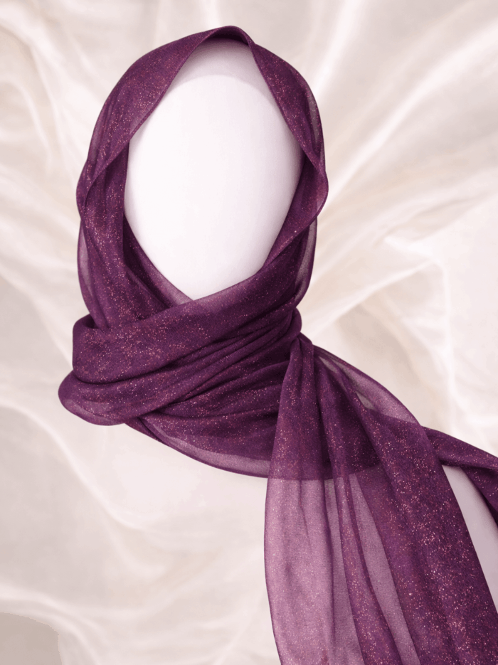 Georgette Scarf - Premium - Royal Amethyst Luxe Georgette Scarf - Premium - Royal Amethyst Luxe