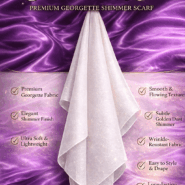 Georgette Scarf - Premium - Snow White