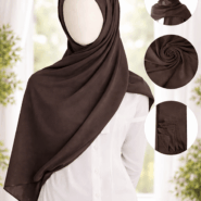 Georgette Scarf - Set 2 - Basic - chocolate brown
