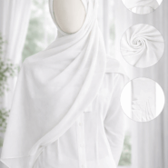 Georgette Scarf - Set 2 - Basic - Pure White