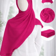 Georgette Scarf - Set 3 - Basic - Magenta Rose