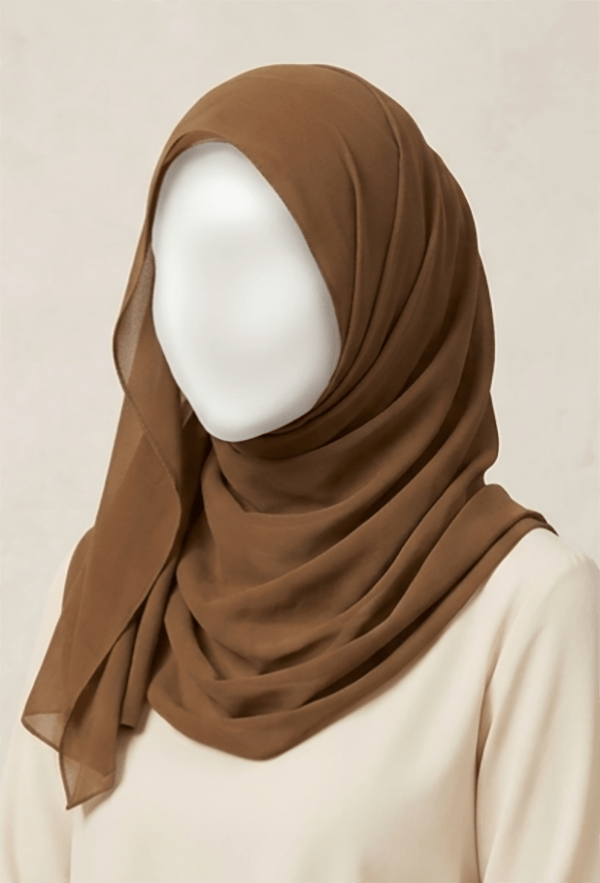 Georgette Scarf - Set 3 - Basic - Mocha Drape Georgette Scarf - Set 3 - Basic - Mocha Drape