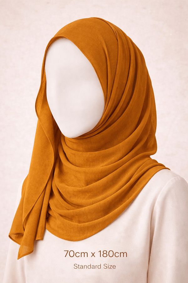 Georgette Scarf - Set 3 - Basic - Mustard Ochre Georgette Scarf - Set 3 - Basic - Mustard Ochre